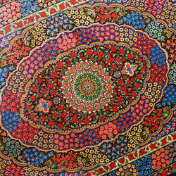 ペルシャ絨毯　クム産　イザテイ房　シルク　 6枚目の画像