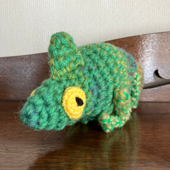 ビッグカメレオンちゃん　みどりのひつじ様オーダー品 2枚目の画像