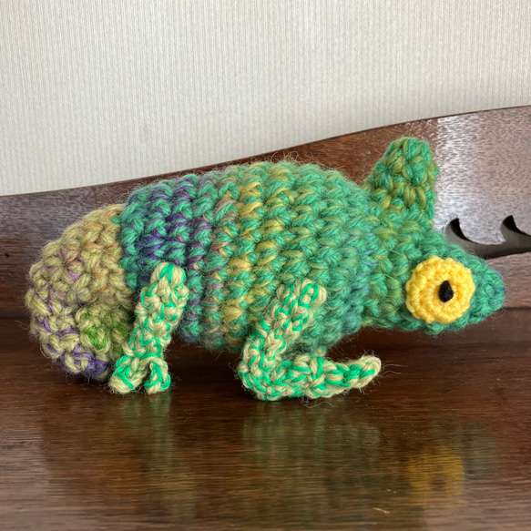 ビッグカメレオンちゃん　みどりのひつじ様オーダー品 3枚目の画像