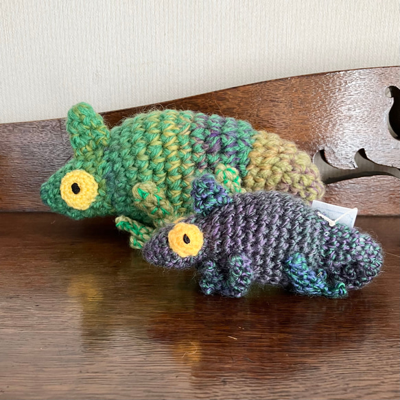 ビッグカメレオンちゃん　みどりのひつじ様オーダー品 5枚目の画像