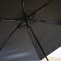 竹ハンドル UVカット折りたたみ傘 あじさい  ネイビー 紫外線99.9%カット 164025 晴雨兼用 日傘 雨傘 18枚目の画像