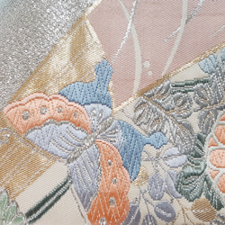 ワンタッチ帯　くらわん帯　正絹袋帯リメイク　菊蝶文様　作り帯　 13枚目の画像