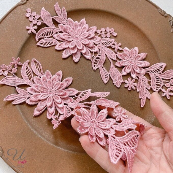 チョゴリピンクの花柄刺繍 チョゴリピンクの花柄刺繍