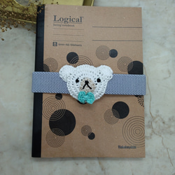 【送料無料】おめかしくまちゃん（横バージョン）ランチ・手帳ベルト 8枚目の画像