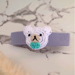 【送料無料】おめかしくまちゃん（横バージョン）ランチ・手帳ベルト 6枚目の画像