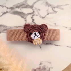 【送料無料】おめかしくまちゃん（横バージョン）ランチ・手帳ベルト 5枚目の画像