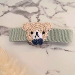 【送料無料】おめかしくまちゃん（横バージョン）ランチ・手帳ベルト 4枚目の画像