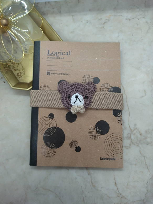 【送料無料】おめかしくまちゃん（横バージョン）ランチ・手帳ベルト 9枚目の画像