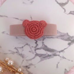 【送料無料】おめかしくまちゃん（横バージョン）ランチ・手帳ベルト 11枚目の画像