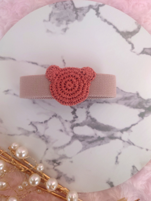 【送料無料】おめかしくまちゃん（横バージョン）ランチ・手帳ベルト 11枚目の画像