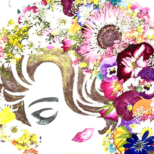 額付き押し花アート ロココ調の気品あふれる押し花アート額 ギフト 母の日 その他