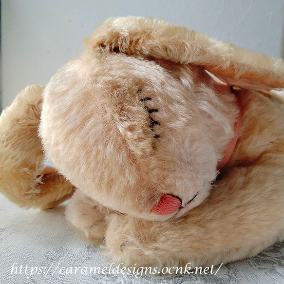 シュタイフ 眠りうさぎ 送料無料 ぬいぐるみ キャラメルデザイン