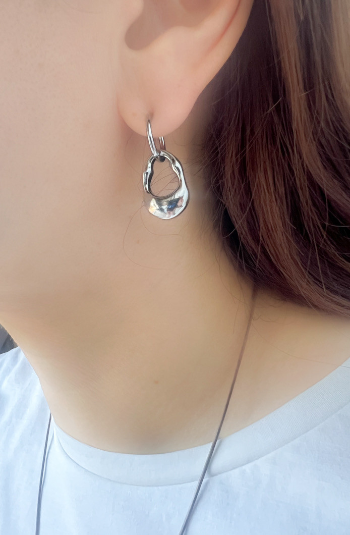 Creema限定新春福袋〈梅〉 レザーロングネックレス＆ドロップイヤリングorピアスセット アレルギー対応