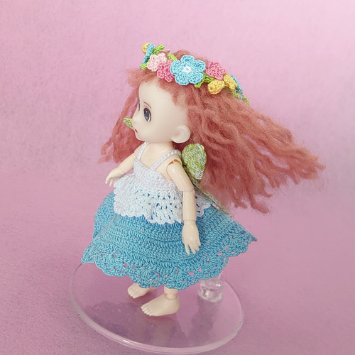 花の精〜ネモフィラ》オビツ11・セリアドール(7センチ)用ドール服