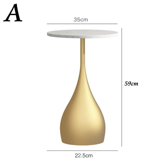 サイドテーブル コーヒーテーブル 人造大理石 シンプル 北欧 モダン ゴールド ブラック ブルー ch-1697 3枚目の画像