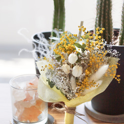 ●母の日フラワー●ミモザとユーカリと可愛い小花のブーケスワッグ 4枚目の画像