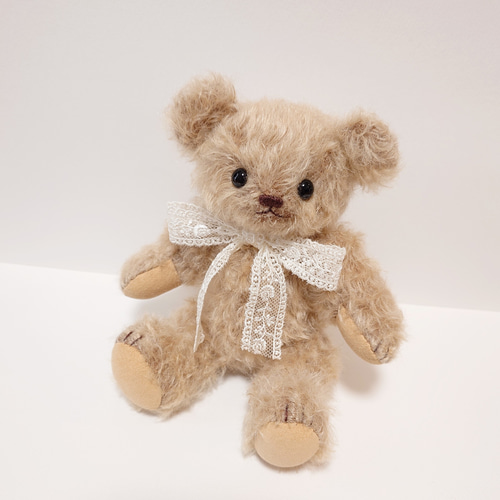 ≪超目玉★12月≫ ゴールドモヘア テディベア 通販 yukumao ぬいぐるみ 18.5cm ぬいぐるみ