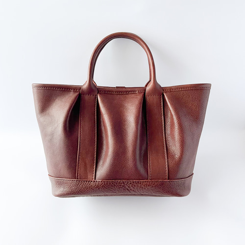 ギャザートートバッグ(カラー：チョコレート) トートバッグ ROKU ロク  