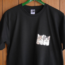 sale★B品★猫半袖Tシャツ/フリーL 1枚目の画像