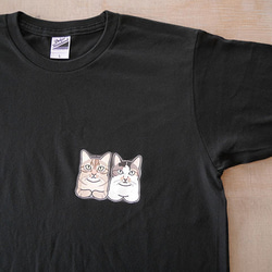sale★B品★猫半袖Tシャツ/フリーL 3枚目の画像