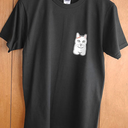 sale★B品★猫半袖Tシャツ/フリーM 2枚目の画像