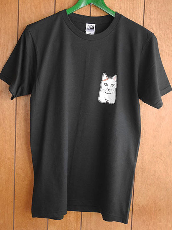 sale★B品★猫半袖Tシャツ/フリーM 2枚目の画像