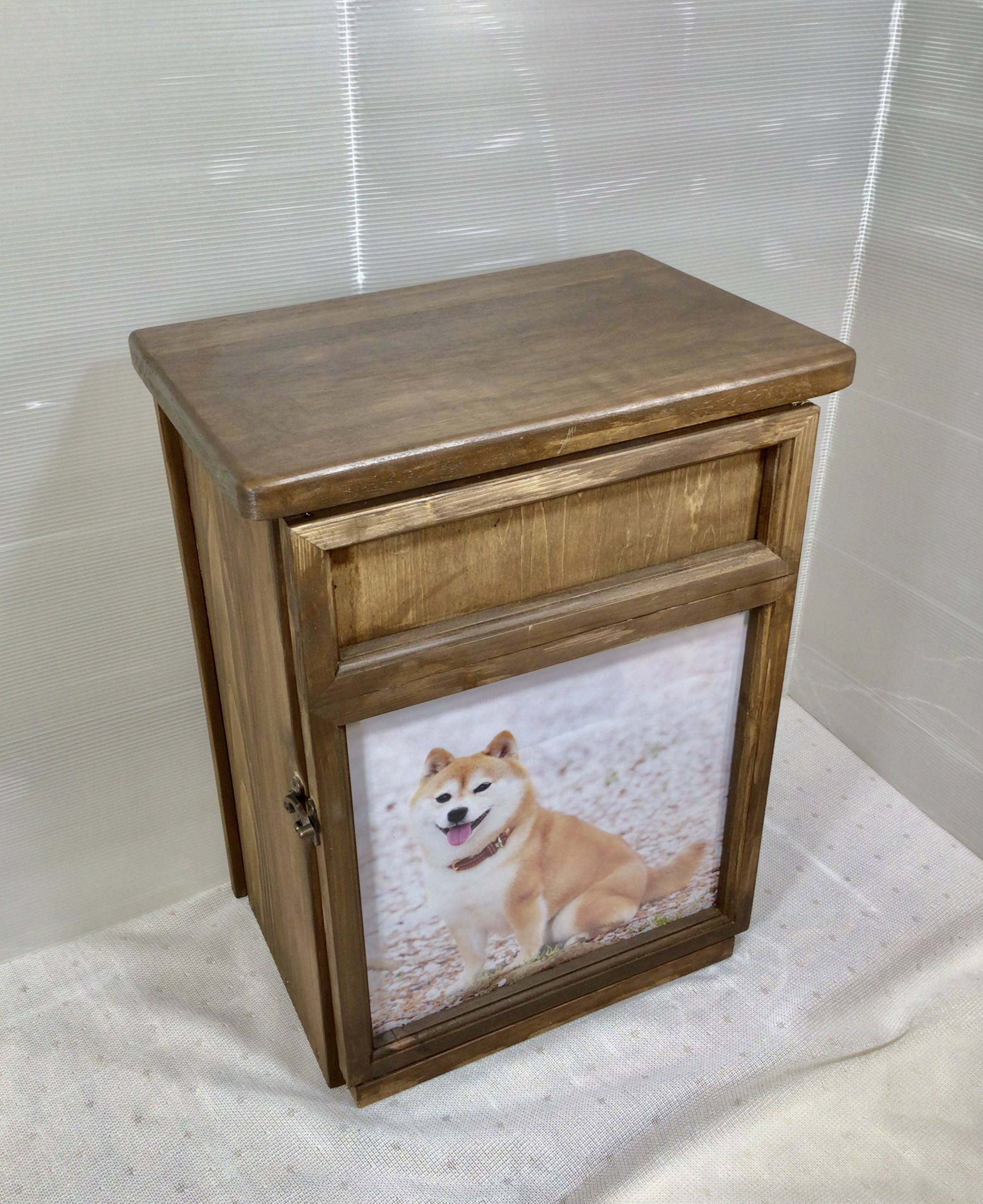 天然木　ゴミ箱に見えないゴミ箱／スツール／サイドテーブル　一点物　手造り