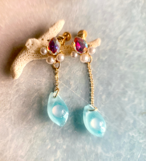 MERMAID AURORA BIJOU EARRING 人魚のビジュー耳飾り 19枚目の画像