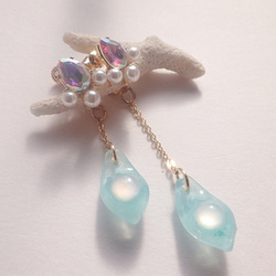 MERMAID AURORA BIJOU EARRING 人魚のビジュー耳飾り 5枚目の画像