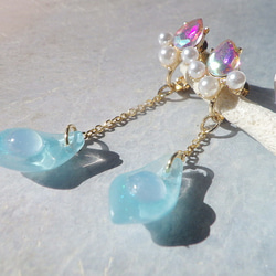 MERMAID AURORA BIJOU EARRING 人魚のビジュー耳飾り 10枚目の画像