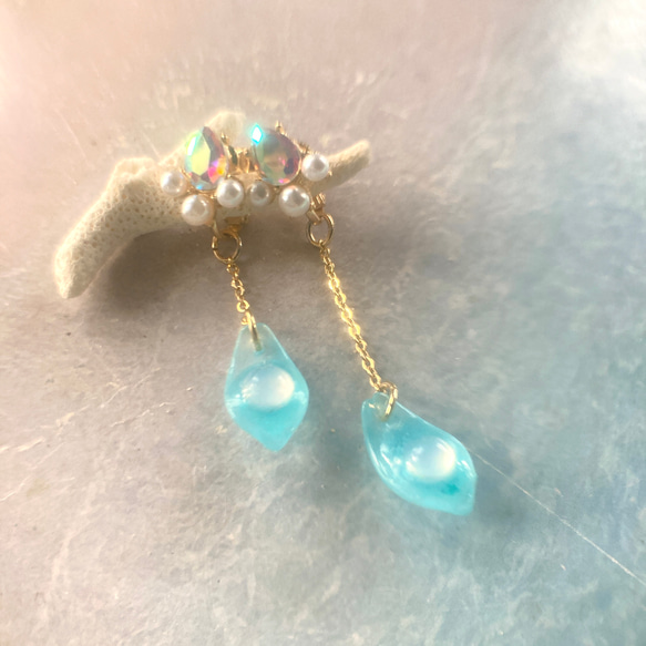 MERMAID AURORA BIJOU EARRING 人魚のビジュー耳飾り 15枚目の画像