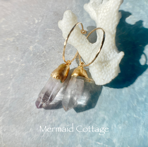 MERMAID AURORA BIJOU EARRING 人魚のビジュー耳飾り 14枚目の画像