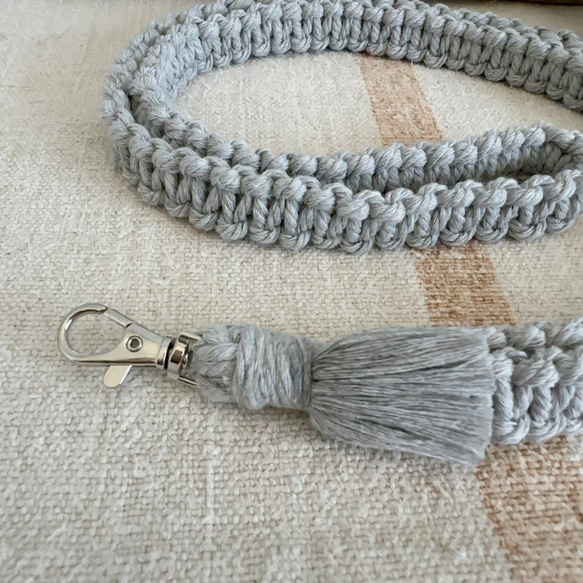 携帯ショルダーストラップ♥ダークカラー♥コットン携帯ストラップネックストラップネームホルダー 5枚目の画像