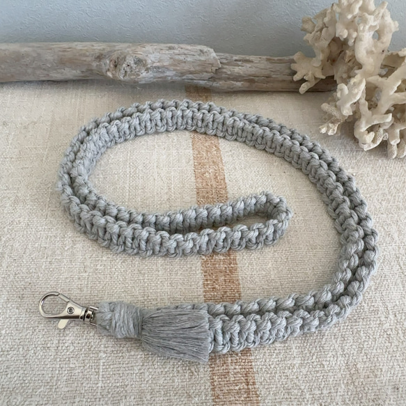 携帯ショルダーストラップ♥ダークカラー♥コットン携帯ストラップネックストラップネームホルダー 2枚目の画像