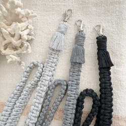 携帯ショルダーストラップ♥ダークカラー♥コットン携帯ストラップネックストラップネームホルダー 1枚目の画像