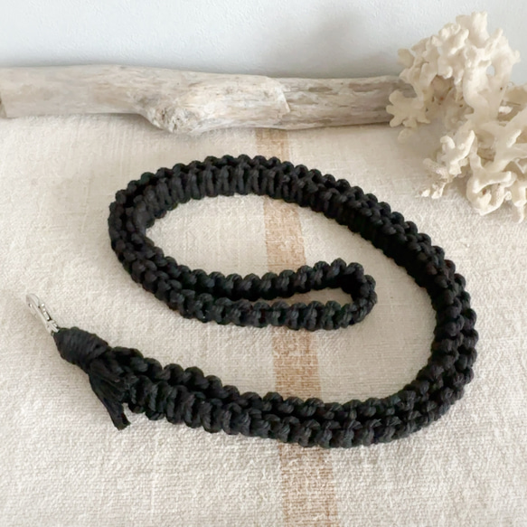 携帯ショルダーストラップ♥ダークカラー♥コットン携帯ストラップネックストラップネームホルダー 4枚目の画像