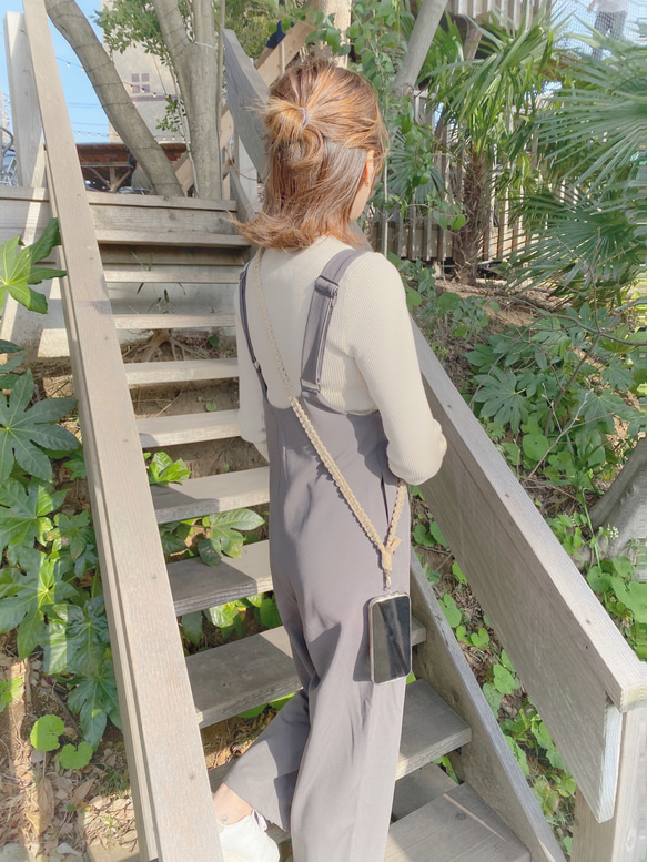 携帯ショルダーストラップ♥ダークカラー♥コットン携帯ストラップネックストラップネームホルダー 9枚目の画像