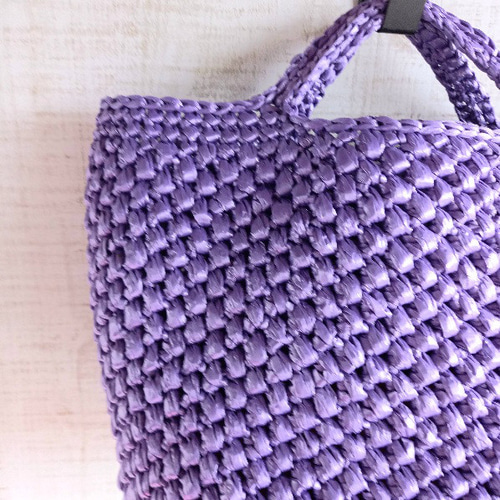 受注制作]カラフルドロップカラー【グレープ】スズランテープBag かご