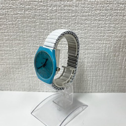 POPなカラーのジャバラ時計 CM-768J （BLUE） 3枚目の画像