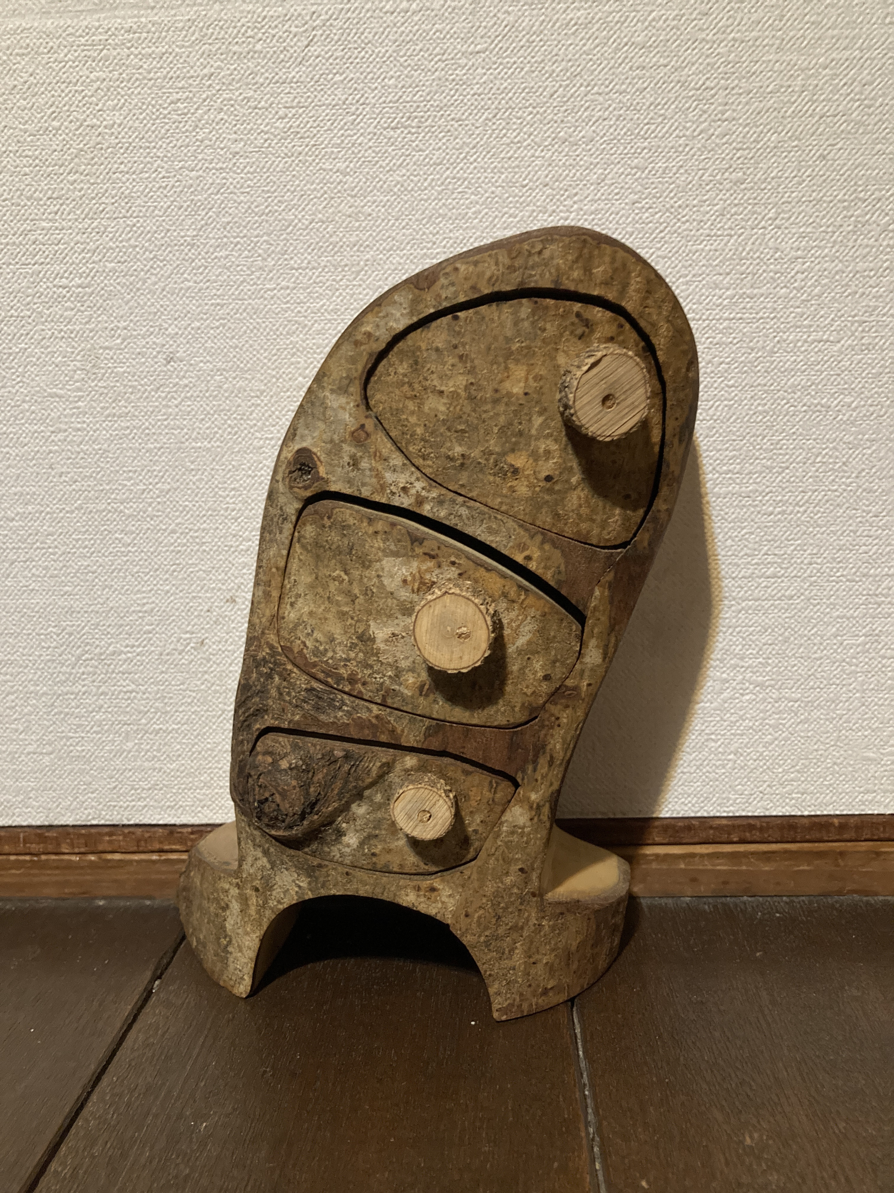 手作り木の箱【ニョロの引き出し】 梨の木