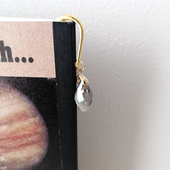 大人気【キラキラしずくのブックマーカー】　本のしおり　しおり　ブックマーク　雫　しずく　ガラス　サンキャッチャー　簪 13枚目の画像