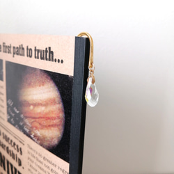 大人気【キラキラしずくのブックマーカー】　本のしおり　しおり　ブックマーク　雫　しずく　ガラス　サンキャッチャー　簪 10枚目の画像