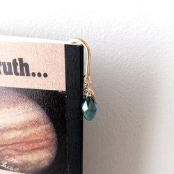 大人気【キラキラしずくのブックマーカー】　本のしおり　しおり　ブックマーク　雫　しずく　ガラス　サンキャッチャー　簪 12枚目の画像