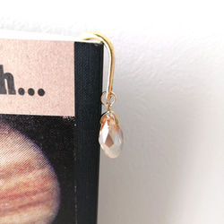 大人気【キラキラしずくのブックマーカー】　本のしおり　しおり　ブックマーク　雫　しずく　ガラス　サンキャッチャー　簪 11枚目の画像