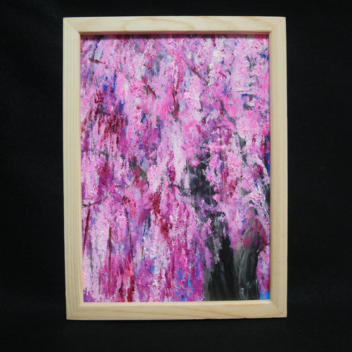 油絵 油彩 油彩画 絵 絵画【さくら】 絵画 HR 通販 17498193｜Creema