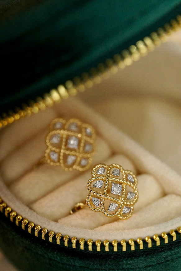 ダイヤモンドピアス k18 新品 ピアス（その他） Aurora Jewelry