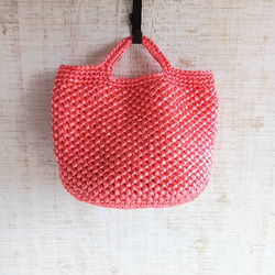 ⚲ オーダー商品 / みゆきちゃん　ハンドメイド / スズランテープバッグ Amazon.co.jp: ＊ハンドメイド＊スズランテープバッグ＊手編み