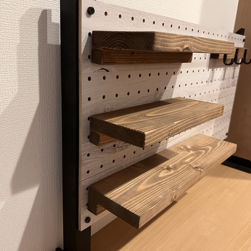 有孔ボード収納キット アイアン おしゃれ アンティーク 玄関 デスク