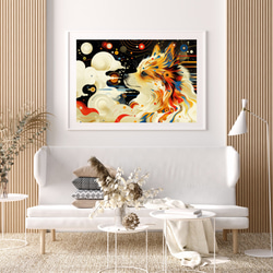 【インターステラー (星ノ間)  - ポメラニアン犬 No.4】宇宙 星空 アートポスター 犬の絵 犬の絵画 7枚目の画像