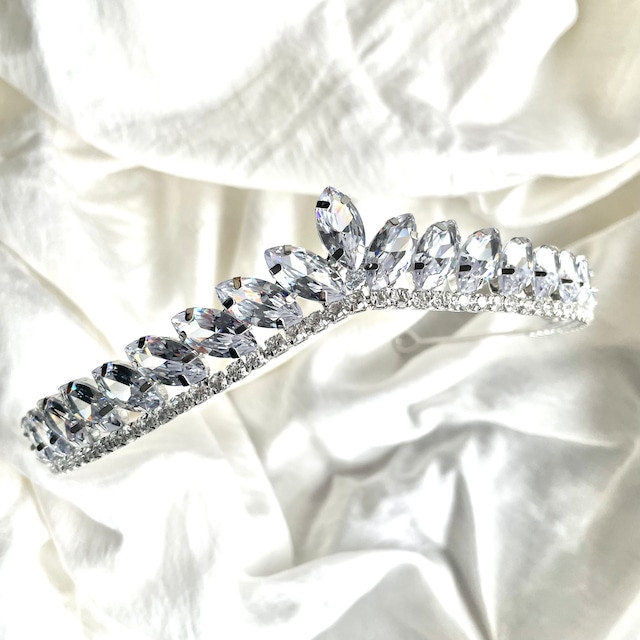 gula ブライダルジルコニアティアラ ヘッドドレス ヘッドアクセサリーウェディングアクセサリー 結婚式